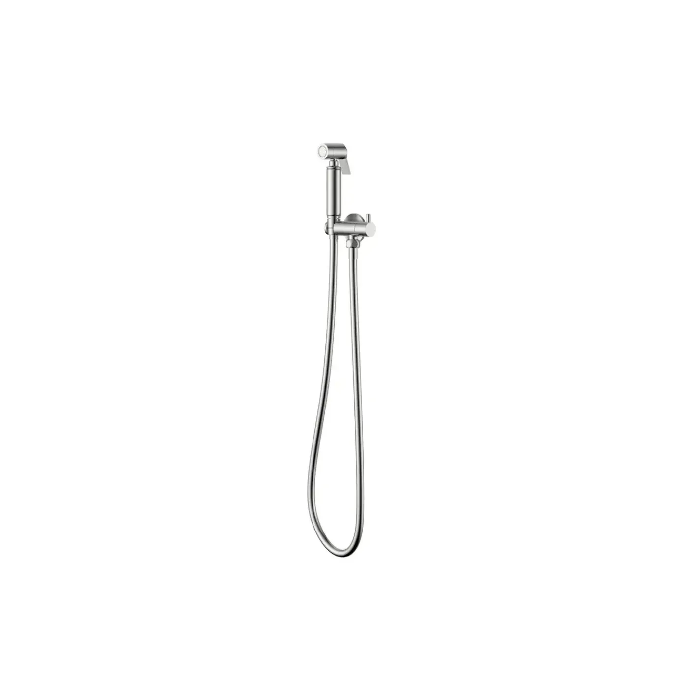 DutchLine Bidet Handdoucheset Met Knijphendel - Geborsteld Staal