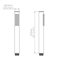 DutchLine Grip Staaf Handdouche - Chroom