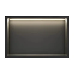 Dutchline Inbouwnis Met Ledstrip - 300x300 Mm - Mat Zwart