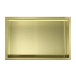 Dutchline Inbouwnis Met Ledstrip - 300x300 Mm - Geborsteld Messing Goud