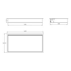 DutchLine Inbouwnis Met Ledstrip - 300x600 Mm - Rvs