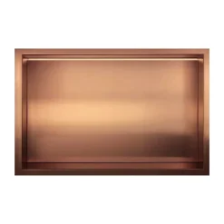 DutchLine Inbouwnis Met Ledstrip - 300x300 Mm - Geborsteld Koper