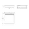 DutchLine Inbouwnis Met Ledstrip - 300x300 Mm - Gunmetal