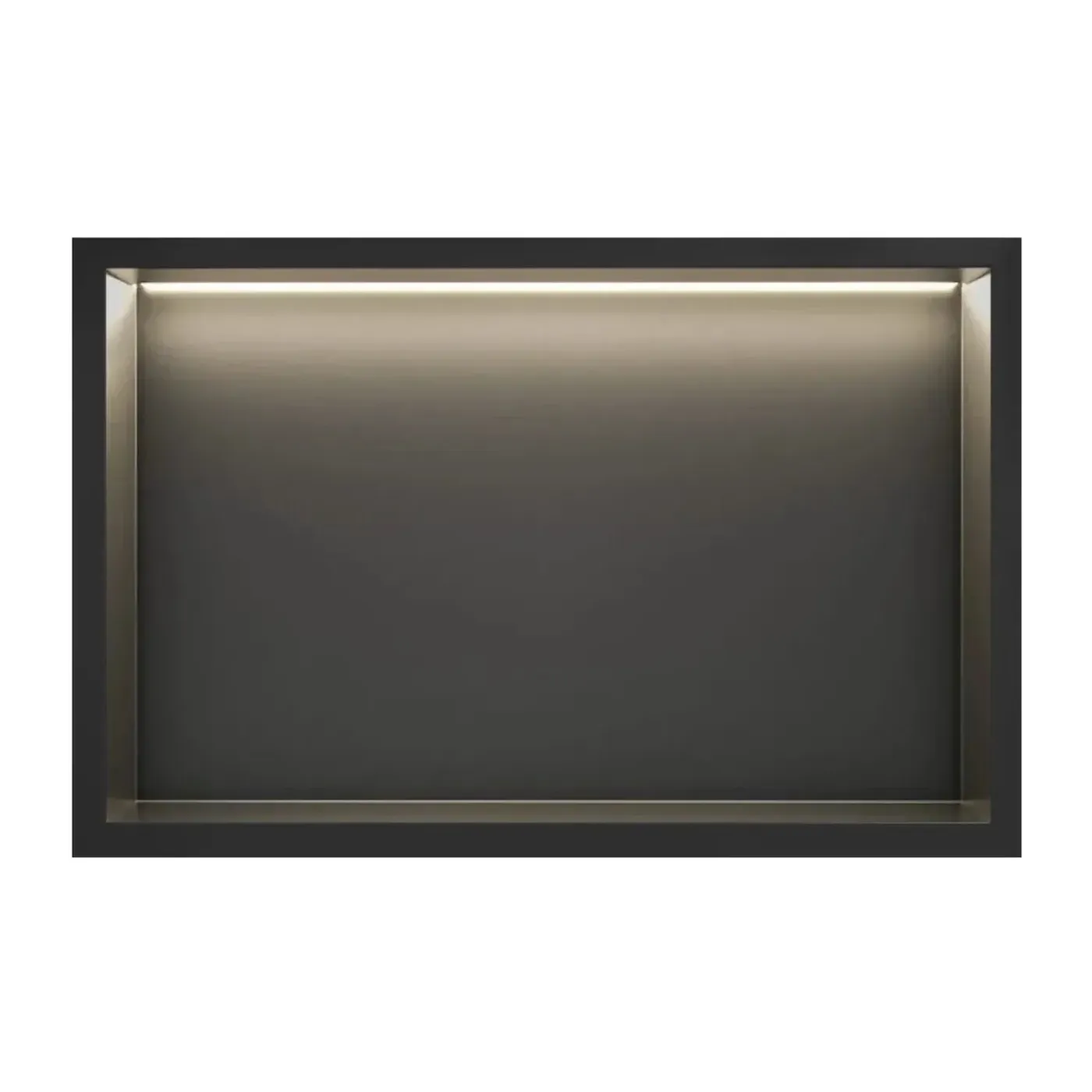 DutchLine Inbouwnis Met Ledstrip - 300x600 Mm - Mat Zwart