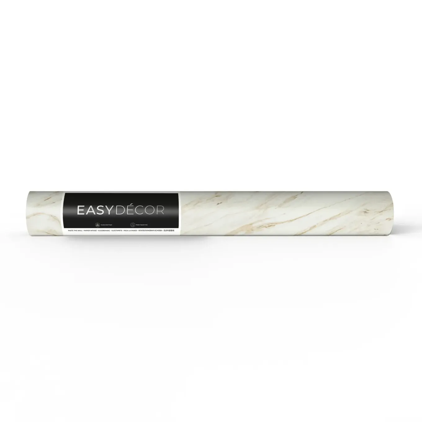 Easy Décor Vliesbehang Carrara Marmer - Wit - Goud - 10,05m x 52cm