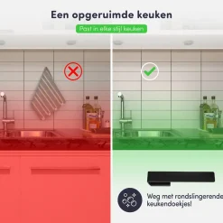 Eavy - Vaatdoekhouder Magnetisch - RVS - Zwart