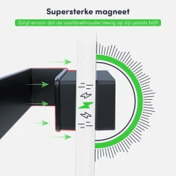 Eavy - Vaatdoekhouder Magnetisch - RVS - Zwart