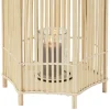Ecd Germany Bamboe Lantaarn Houtkleur 75 Cm, Windlicht Met Glas, Boho Tuinlantaarn Buiten