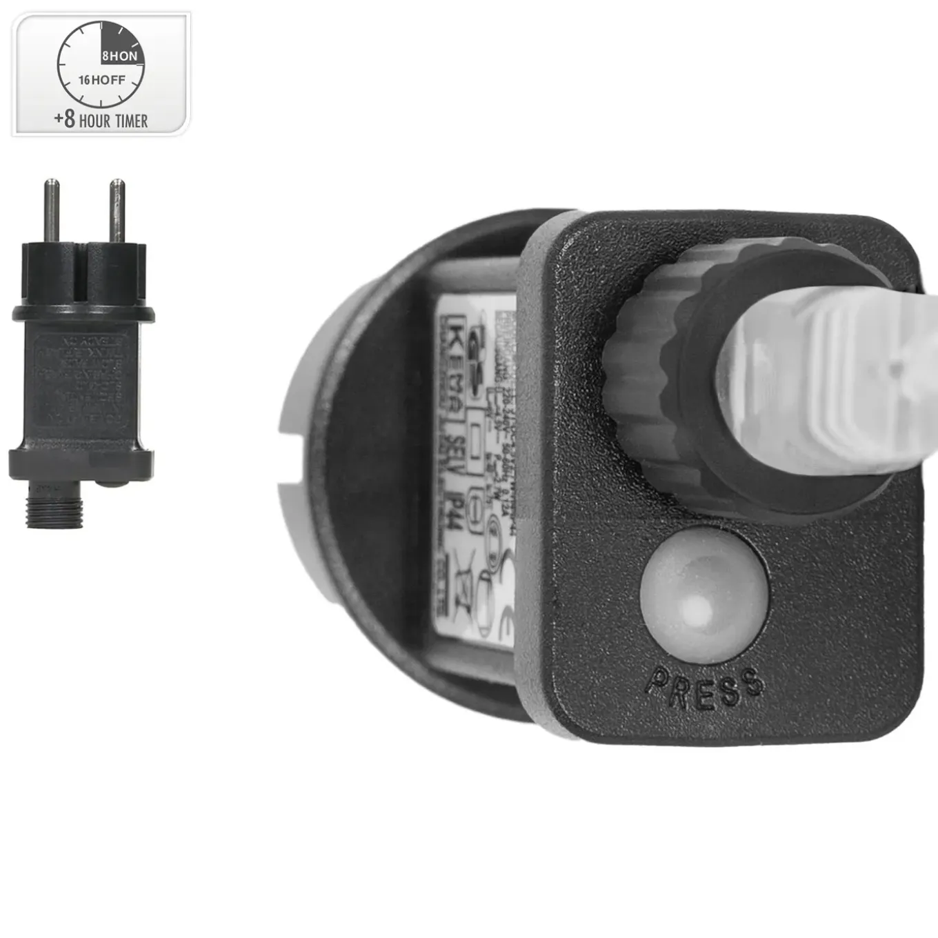 Ecd Germany - Geschenkdozen Led - Warmwit - 58x63cm - Verlicht Hert Met Timer Ip44 500 Led