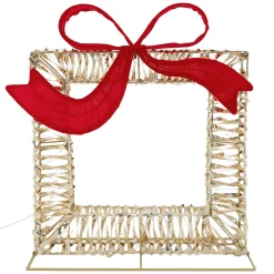 Ecd Germany - Geschenkdozen Led - Warmwit - 58x63cm - Verlicht Hert Met Timer Ip44 500 Led