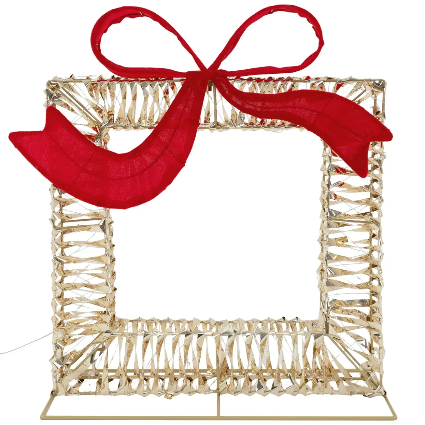 Ecd Germany - Geschenkdozen Led - Warmwit - 58x63cm - Verlicht Hert Met Timer Ip44 500 Led