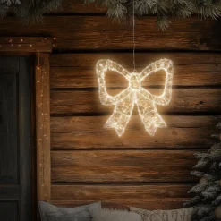 ECD Germany Kerstdecoratie Led Kerststrik Met Timer Ip44 Spatwaterdicht 500 Led 37 X 33 Cm