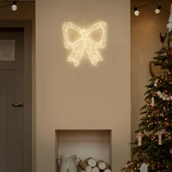 ECD Germany Kerstdecoratie Led Kerststrik Met Timer Ip44 Spatwaterdicht 500 Led 37 X 33 Cm