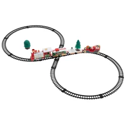 ECD Germany Kersttreinset 22-delig Op Batterijen Met Locomotief Rails Licht En Geluid