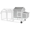 ECD Germany Kippenhok 160x110x70 cm mobiel kippenhuis van massief hout voor buiten