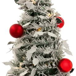 Ecd Germany - Kunstkerstboom Pop Up - Groen Met Sneeuw - 180 Cm - 150 Led Met 8 Standen