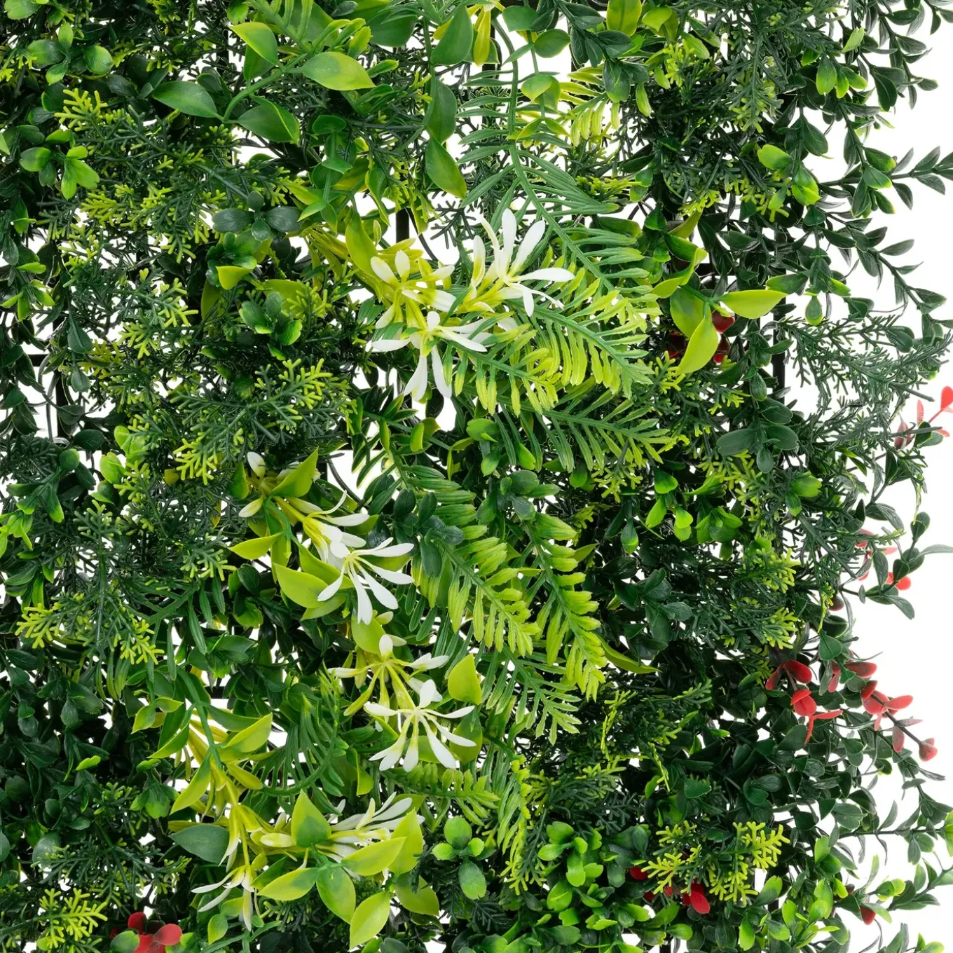 ECD Germany kunstplanten wandpaneel 100x100 cm tropische gloed UV bestendig balkon tuin