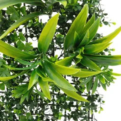 ECD Germany kunstplanten wandpaneel 100x100 cm white bloom UV bestendig balkon tuin