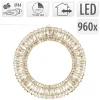 ECD Germany LED kerstkrans Ø58cm met 960 warm witte micro LED's &timer, IP44