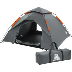 ECD Germany - Pop up tent - grijs - 240x210x130 cm - voor camping en wandelen 3-4 personen