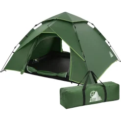 ECD Germany - Pop up tent - groen - 240x210x130 cm - voor camping en wandelen 3-4 personen