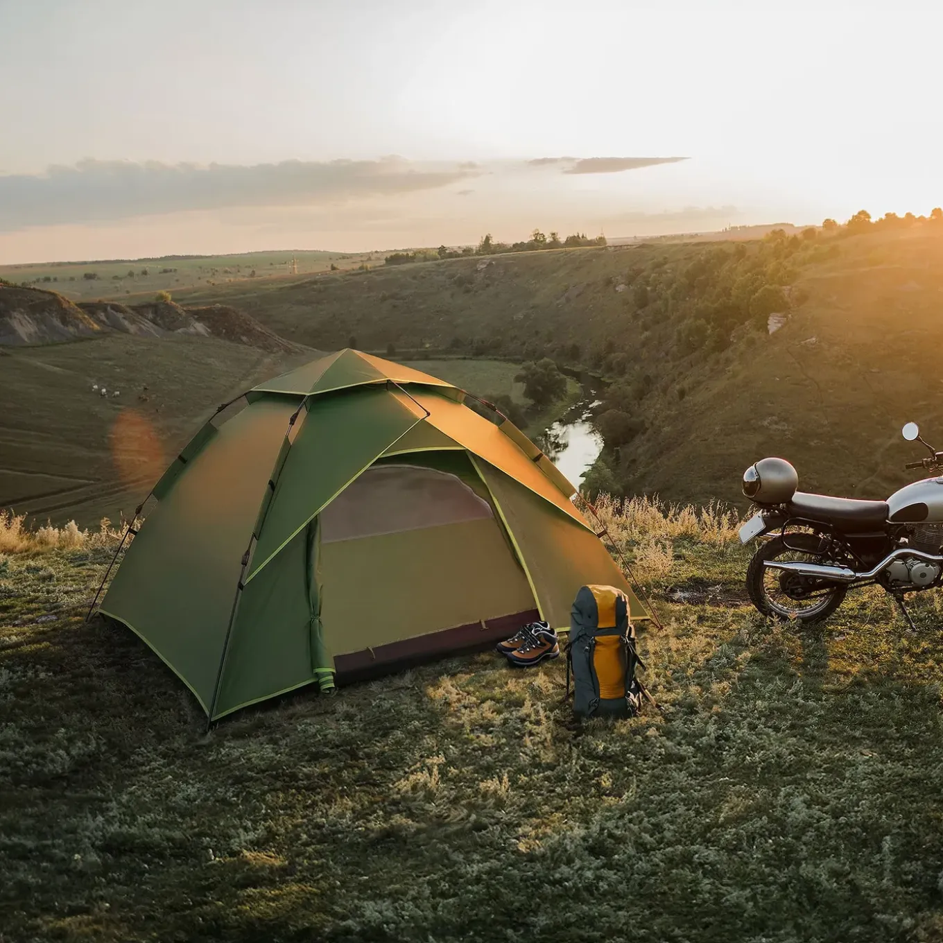 ECD Germany - Pop up tent - groen - 240x210x130 cm - voor camping en wandelen 3-4 personen