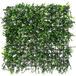 ECD Germany 4x Kunstplanten Muurpanelen 50x50 Cm Pachysandra Buiten Zichtpaneel Privacy Uv