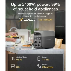EcoFlow DELTA 3 Power Station - 1024Wh 1800W te boosten tot 2400W