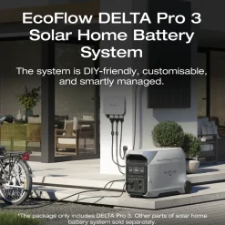 EcoFlow DELTA Pro 3 Power Station, 4096Wh capacity, 4000W rated output / X-Boost up to 6000W (8000W surge)