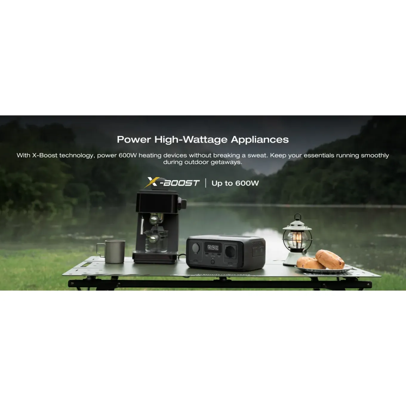 EcoFlow RIVER 3 UPS Power Station - 245Wh 300W te boosten tot 600W