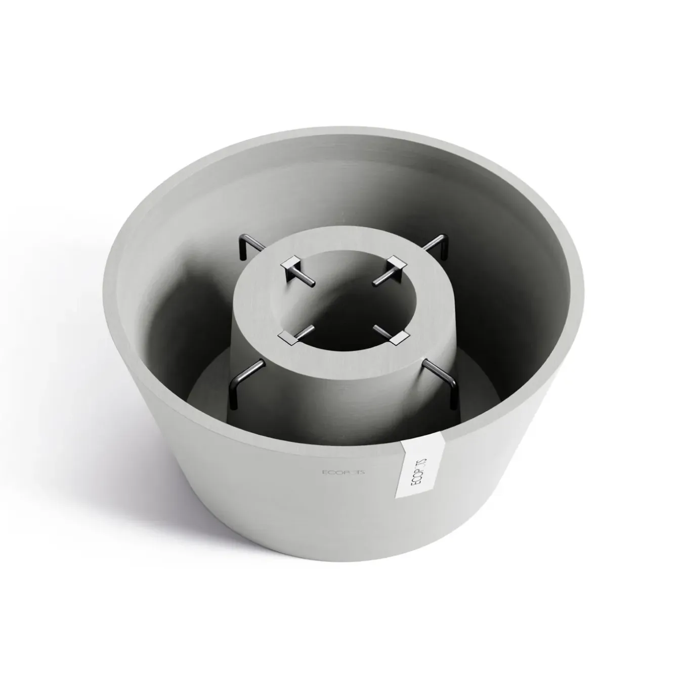 Ecopots Kerstboomvoet Xl - Witgrijs - Geschikt Voor Bomen Tot 300 Cm - Met Waterreservoir