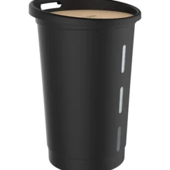 Eda - Houtpellets Opslag Met Deksel - 38 Liter - 25 Kg - 60,5 Cm Hoog - Kunststof