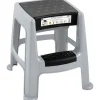 Eda Plastique Tabouret Stapelstoel - Eda Plastic - 2 Treden Met Opbergkoffer - Grijs