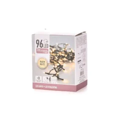 Edm Glitterslinger - Kerstsfeer - Warm Wit Licht - 96 __led__ Lampjes - 7 M - 72085