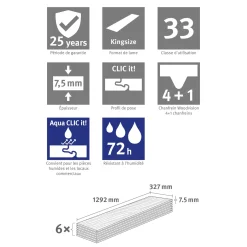 Egger Eco Vloer Aquadura+ Edf305 Chromix Wit 7,5mm, 2,535m²