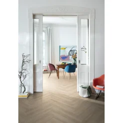 Egger Sample A4 Laminaatvloer Naturesense Herringbone Visgraat El2161 Newport Eiken Crème 8mm