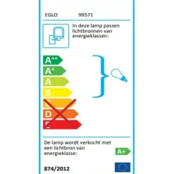 EGLO Buitenwandlamp Riga - Zwart - GU10 - met Sensor