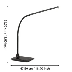 EGLO Bureaulamp Laroa - Zwart - 4,2W