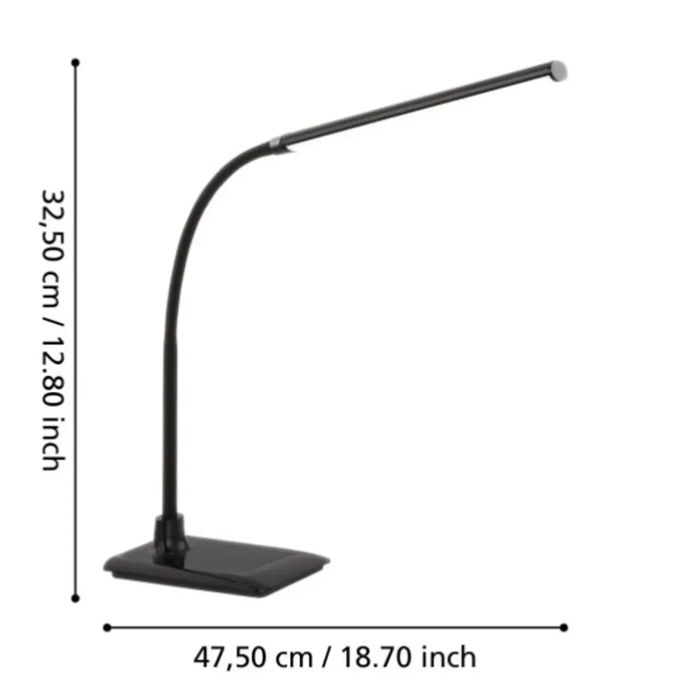 EGLO Bureaulamp Laroa - Zwart - 4,2W