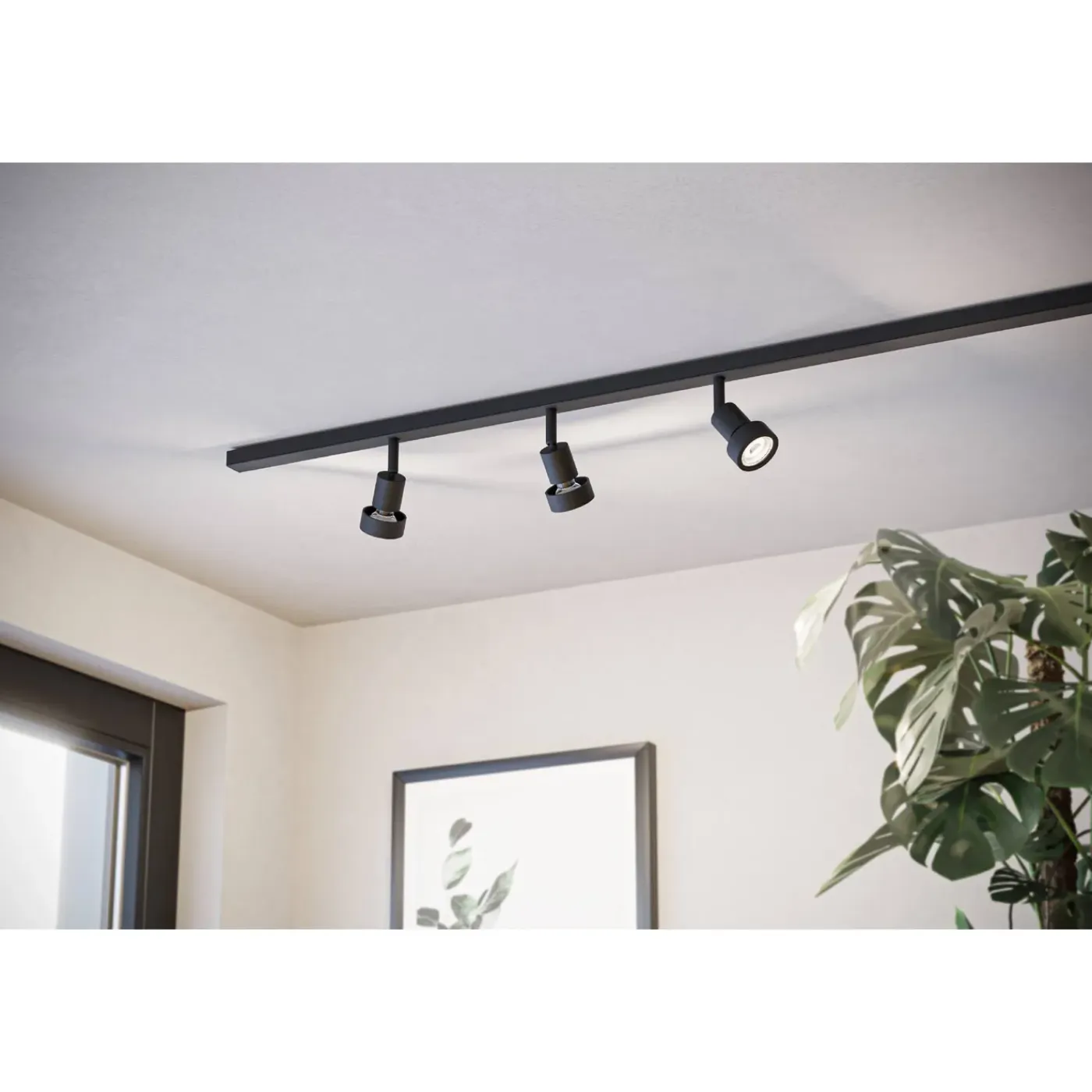 Eglo Easy Track rail met 2 covers zwart 1m