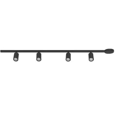 EGLO Easy Track starterset zwart 4x spot Tube GU10 2m