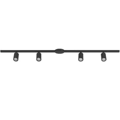 EGLO Easy Track starterset zwart 4x spot Tube GU10 2m