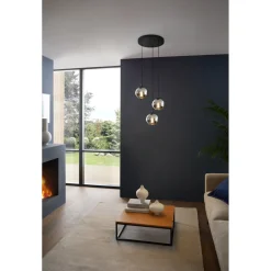 EGLO hanglamp Ariscani zwart 3xE27