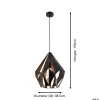 Eglo hanglamp Carlton 1 zwart koper ⌀38,5cm E27
