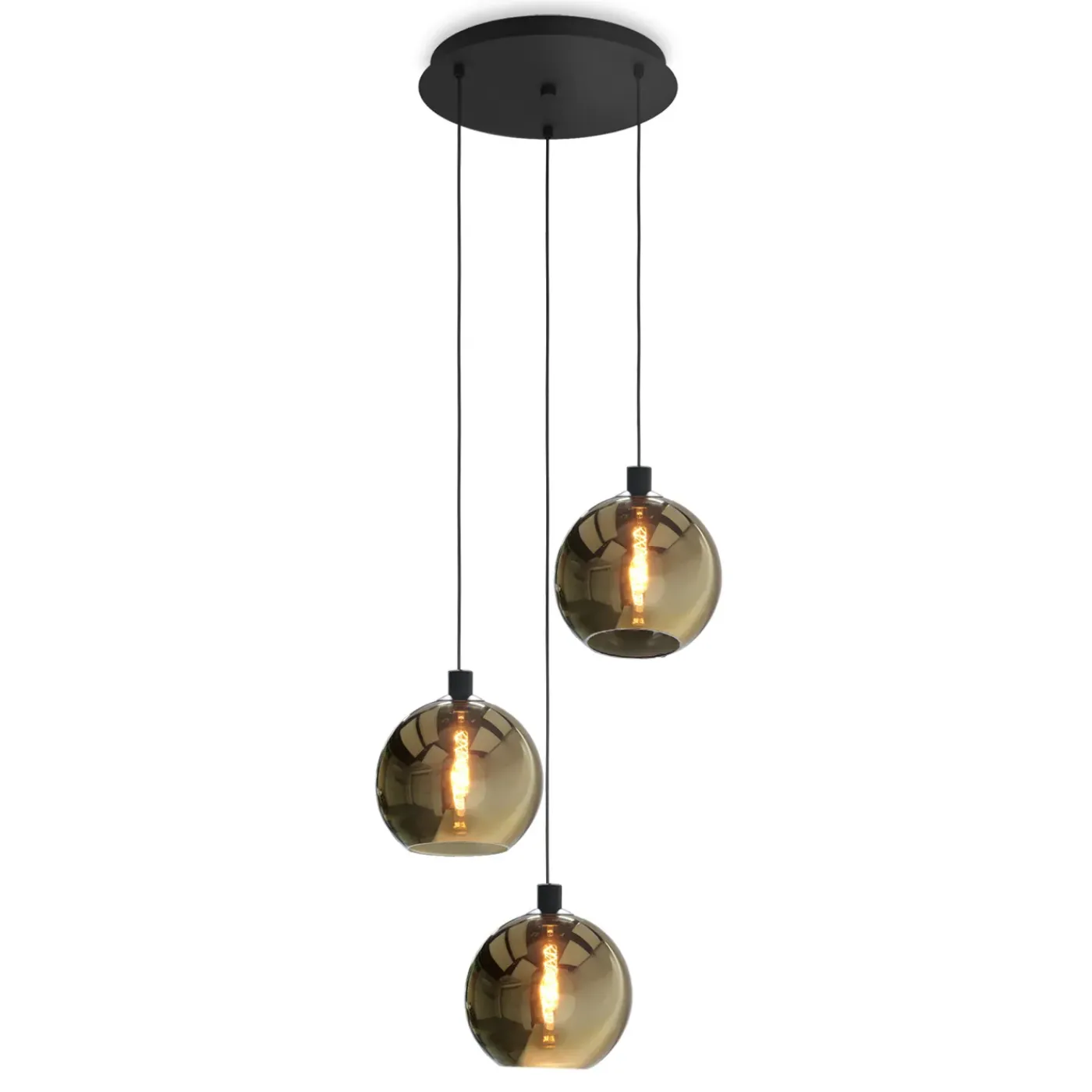 Eglo hanglamp Cesenatico glas goud ⌀42,6cm 3xE27