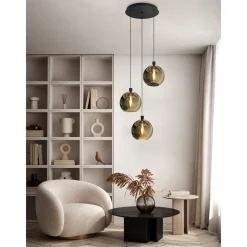 Eglo hanglamp Cesenatico glas goud ⌀42,6cm 3xE27