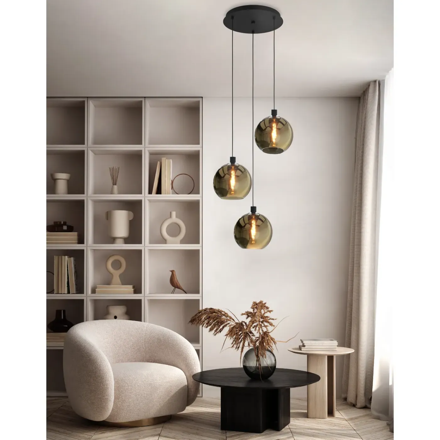 Eglo hanglamp Cesenatico glas goud ⌀42,6cm 3xE27