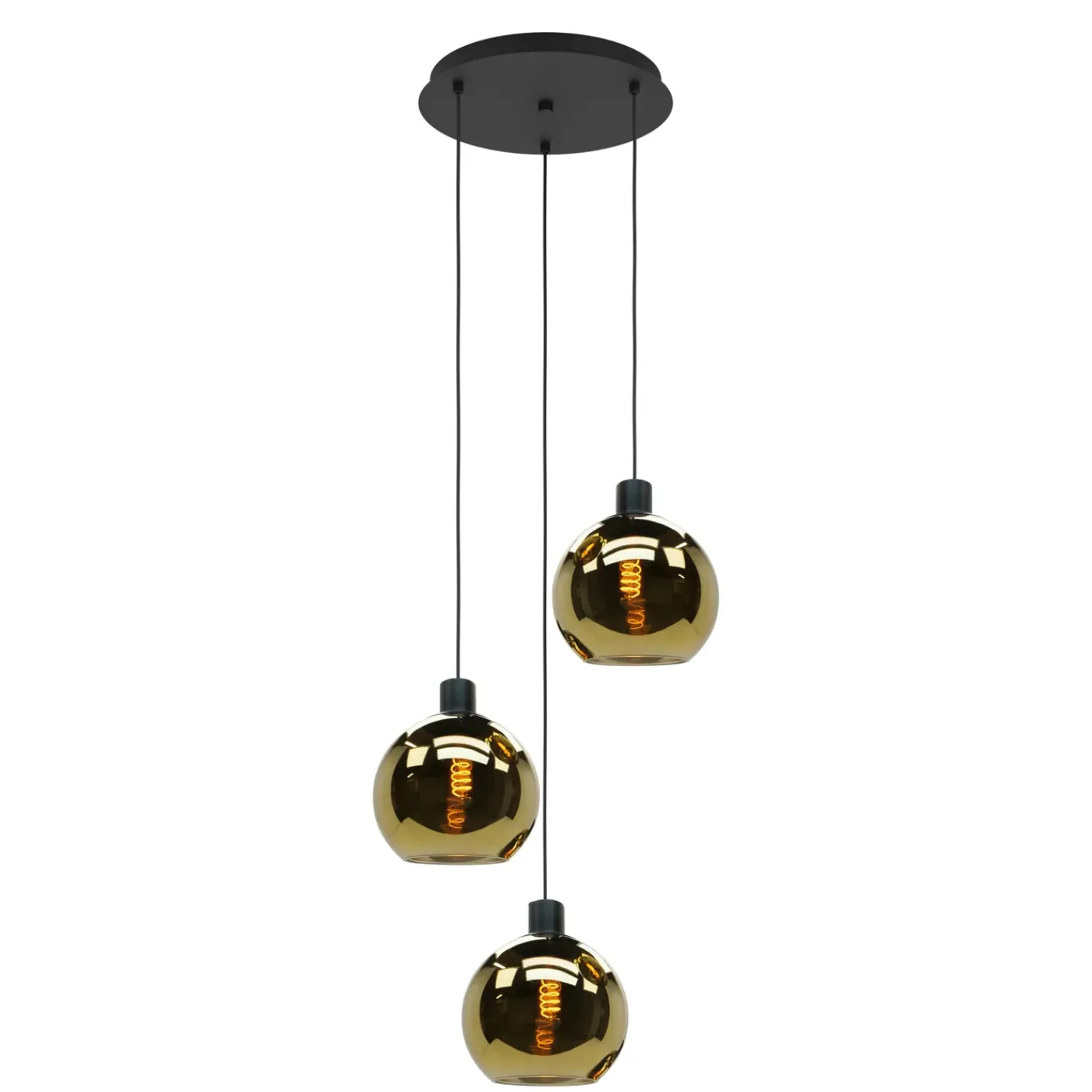 Eglo hanglamp Cesenatico glas goud ⌀42,6cm 3xE27