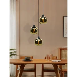 Eglo hanglamp Cesenatico glas goud ⌀42,6cm 3xE27