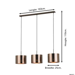 EGLO hanglamp Saganto 1 3xE27
